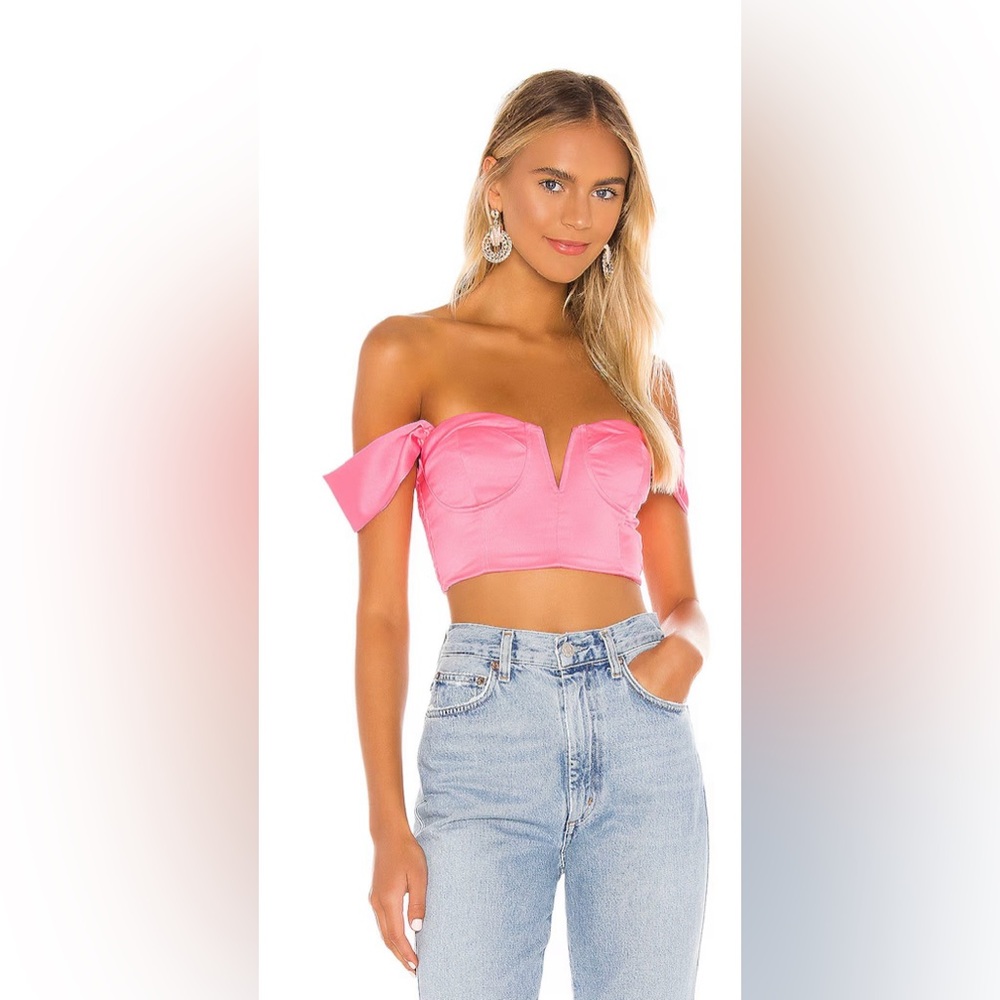 Superdown Coralia Bustier Top Pink